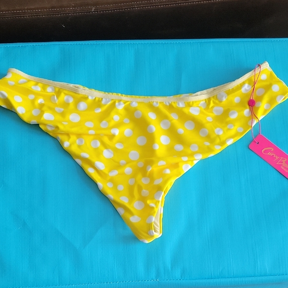 Yellow Polka Dot Bikini Bottom - Picture 1 of 4